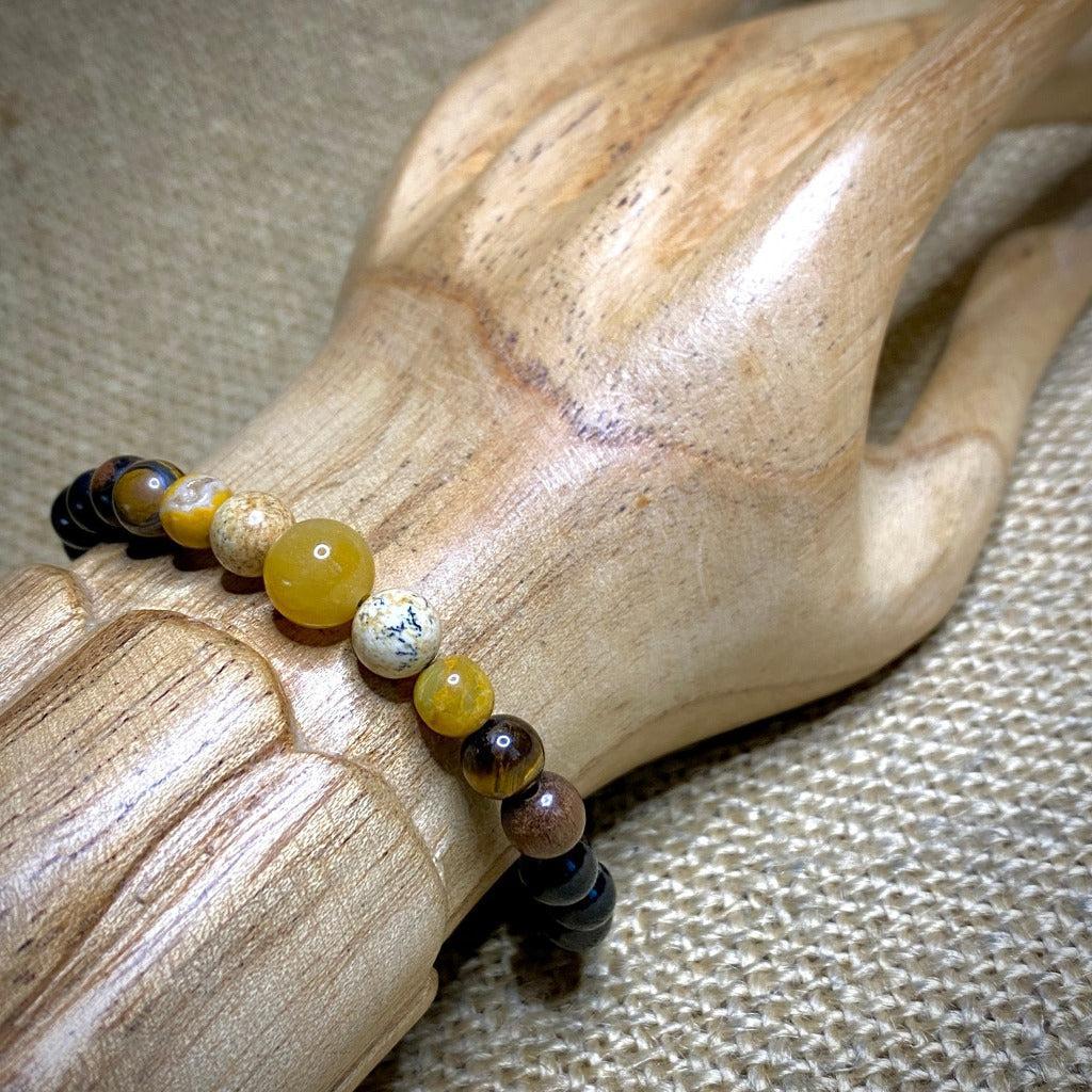 Yellow Gemstones & Shungite Bracelet, Radiance, Self-Confidence