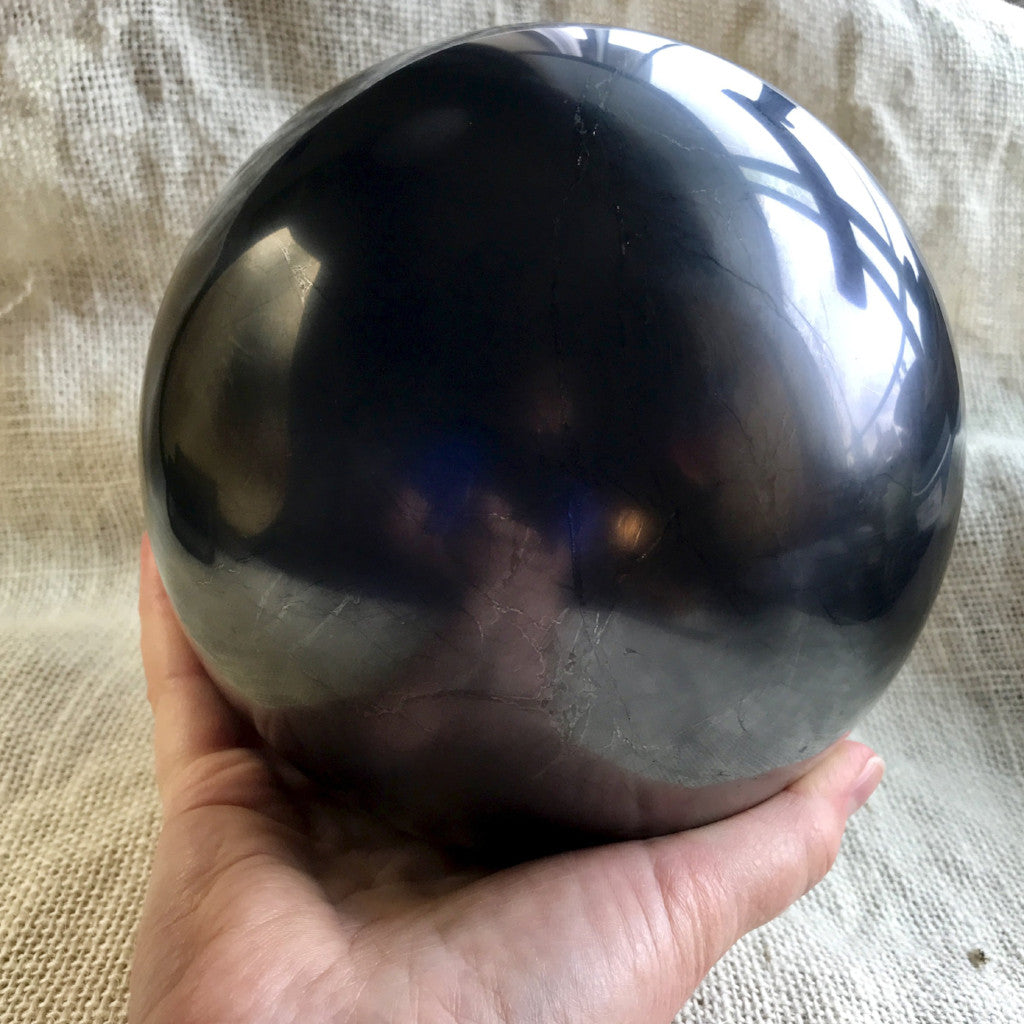 huge-shungite-sphere-150mm-6-inches - Shungite Queen