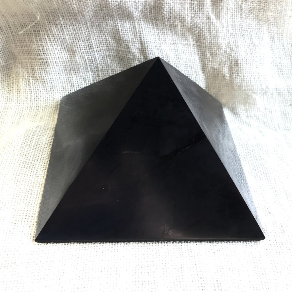 Genuine Shungite Pyramid, Huge, 6 Inch Base (150mm) - Shungite Queen