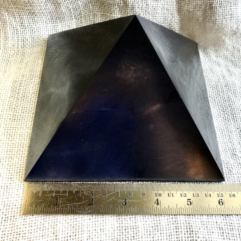 Genuine Shungite Pyramid, Huge, 6 Inch Base (150mm) - Shungite Queen
