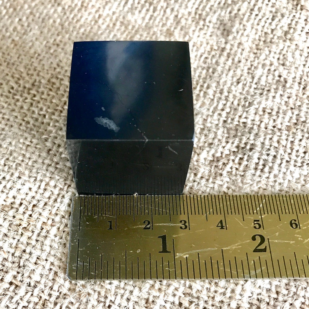 Shungite Cube, 30mm, Genuine Black Shungite - Shungite Queen 